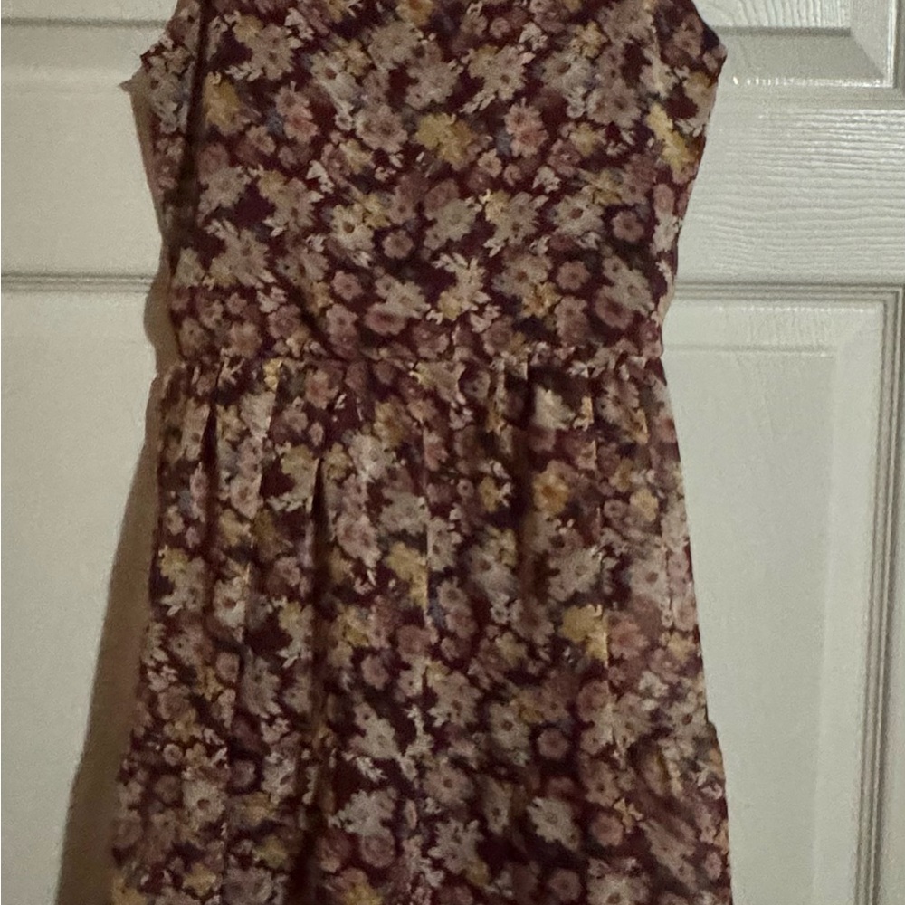 Beautees Red Sleeveless Crew Neck Sundress